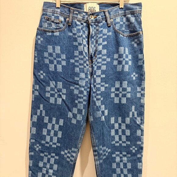 NWOT BDG Bow Fit Jean in Checkerboard Print size 31/32 - Picture 5 of 7